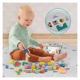 Šesť drevených stavebníc dinosaurov, 50 ks.