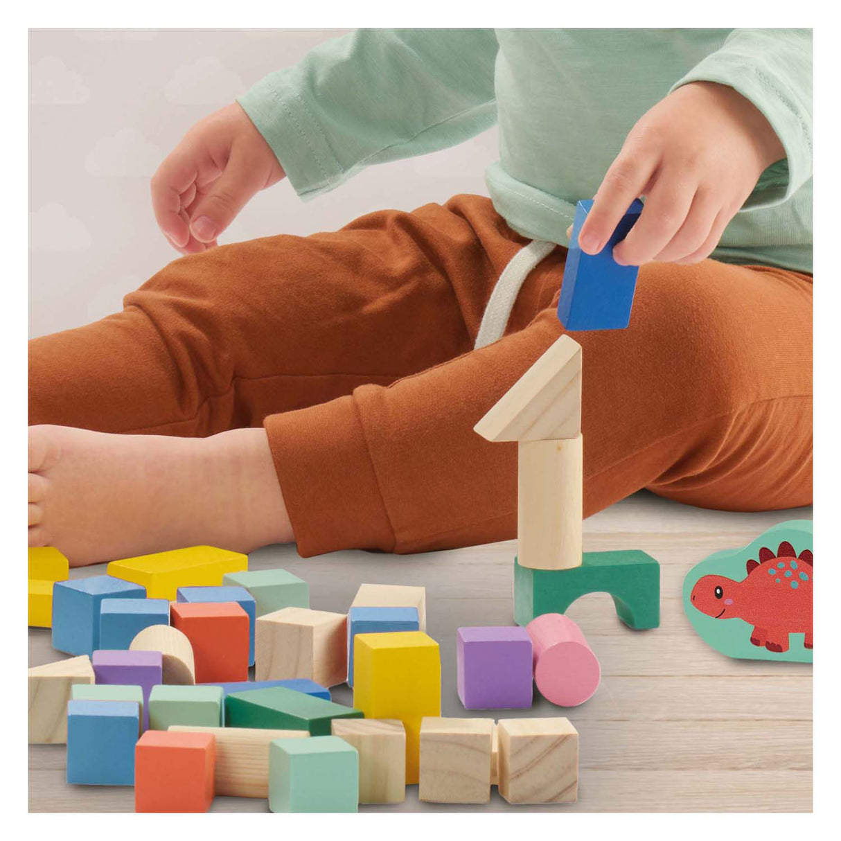 SES wooden building blocks Dinos, 50th.