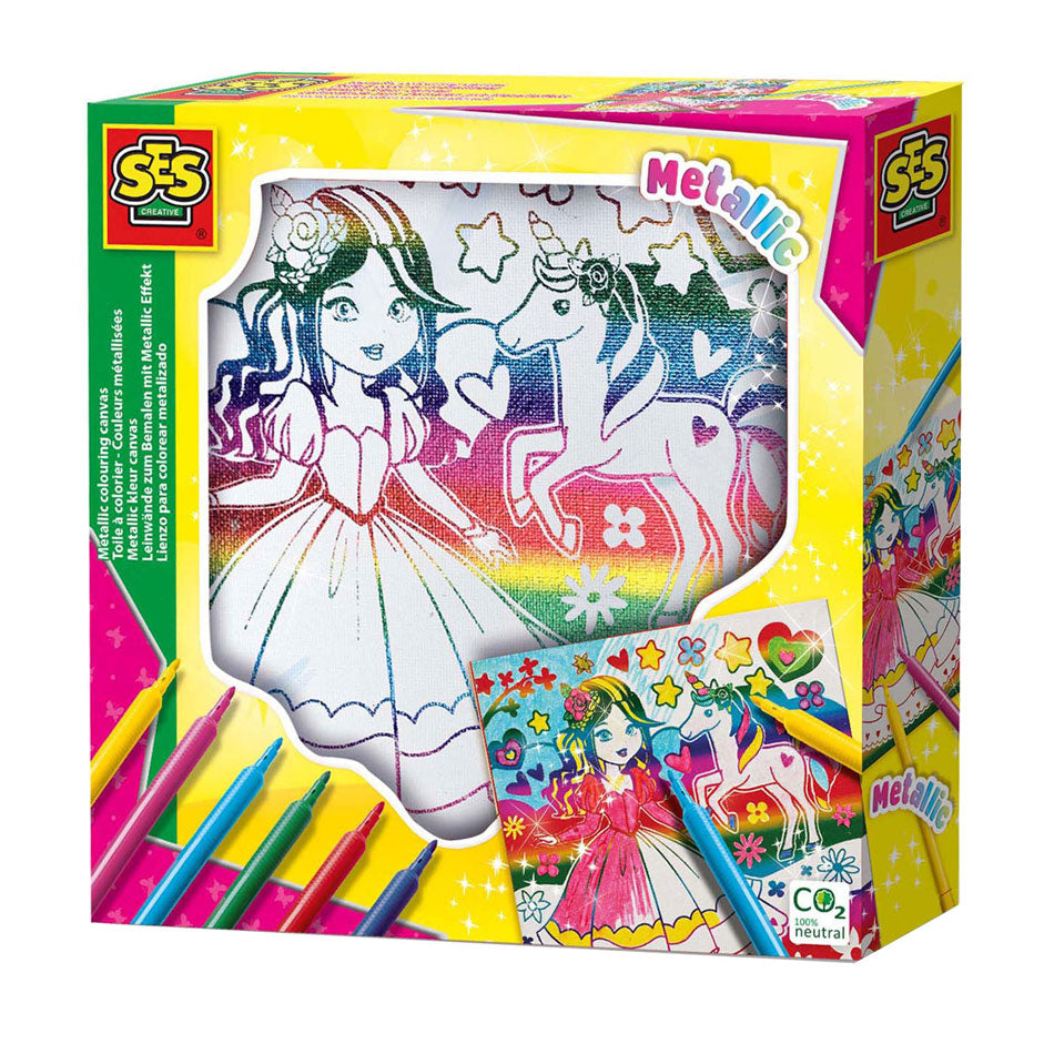 Ses metallesche Faarf Canvas