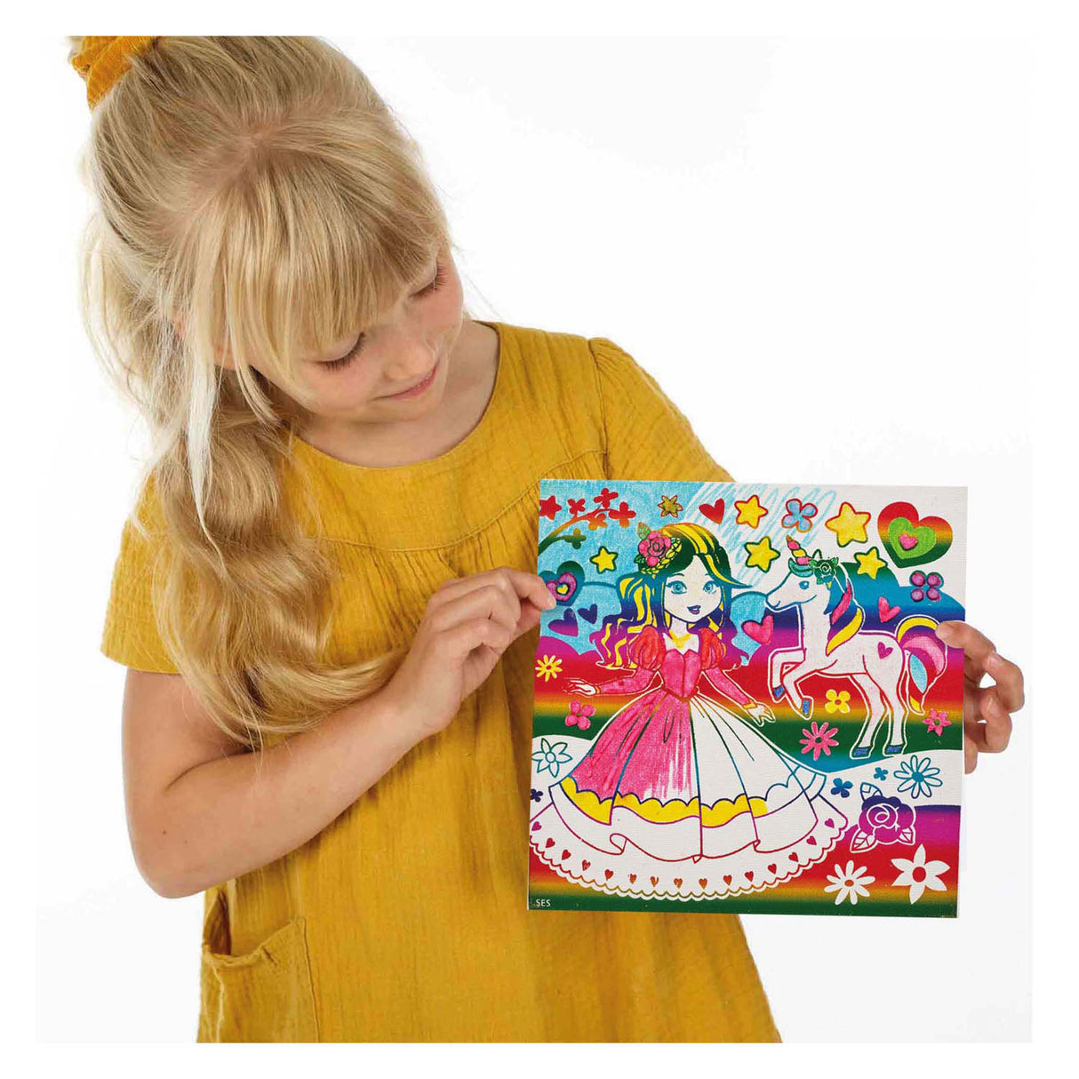 Ses metallesche Faarf Canvas