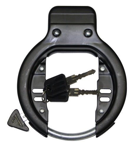 Qtcychetech qt ringlås+ fästmaterial svart