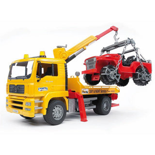 Bruder Man TGA Tow Truck med Jeep