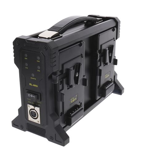 Carregador de bateria Rolux RL-4KS para 4 x V-Mount Battery