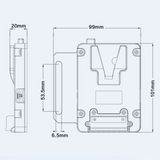 Rolux Mini V-Mount baterie deska RL-AC12