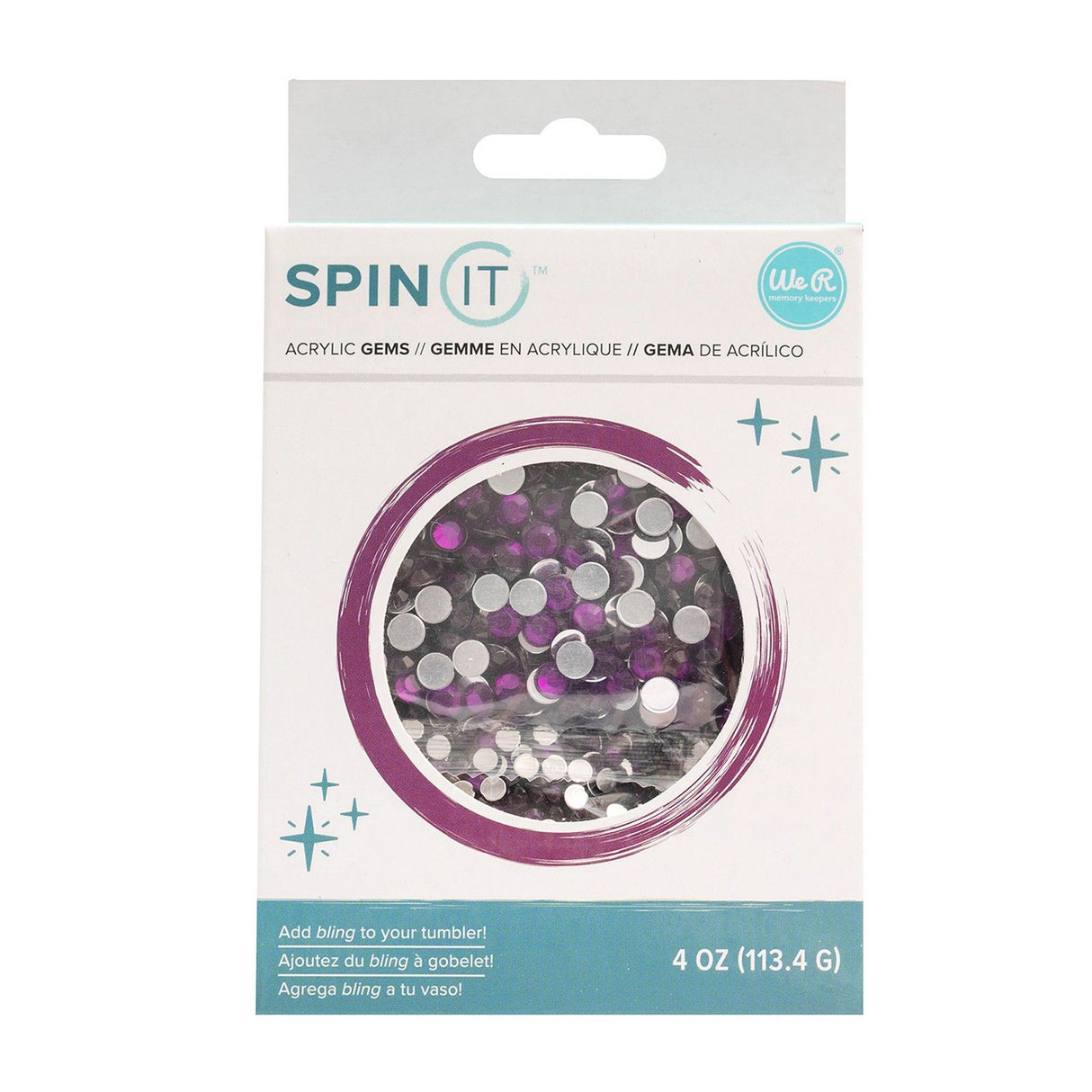 We are makers • spin it rhinestone plum