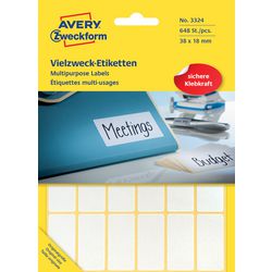 Avery multi-purpose labels 3324 white 648 pcs