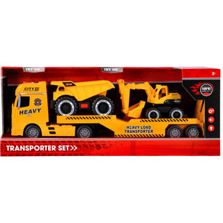 Hitra kolesa AutoTransporter Building vozila z svetlobo in zvokom in trenjem