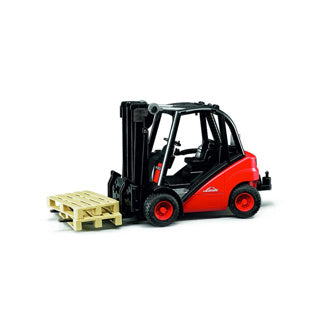 Bruder Linde Forklift H30D avec barre de remorquage et 2 palettes