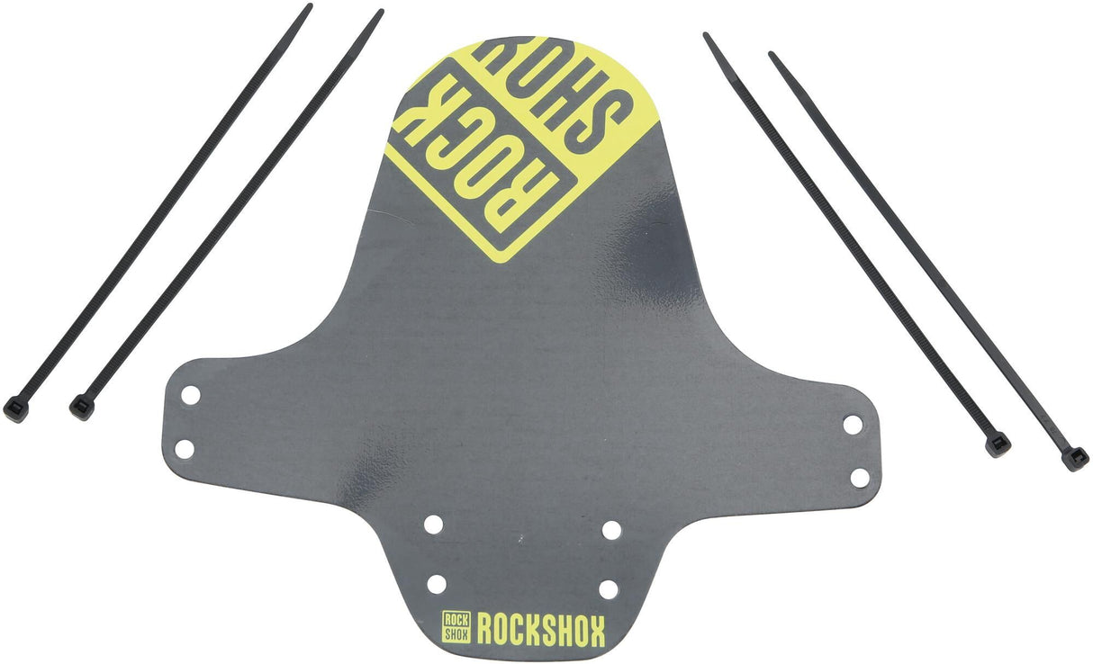 RockShox mud flap, front wheel fender clip-on fender RS black yellow