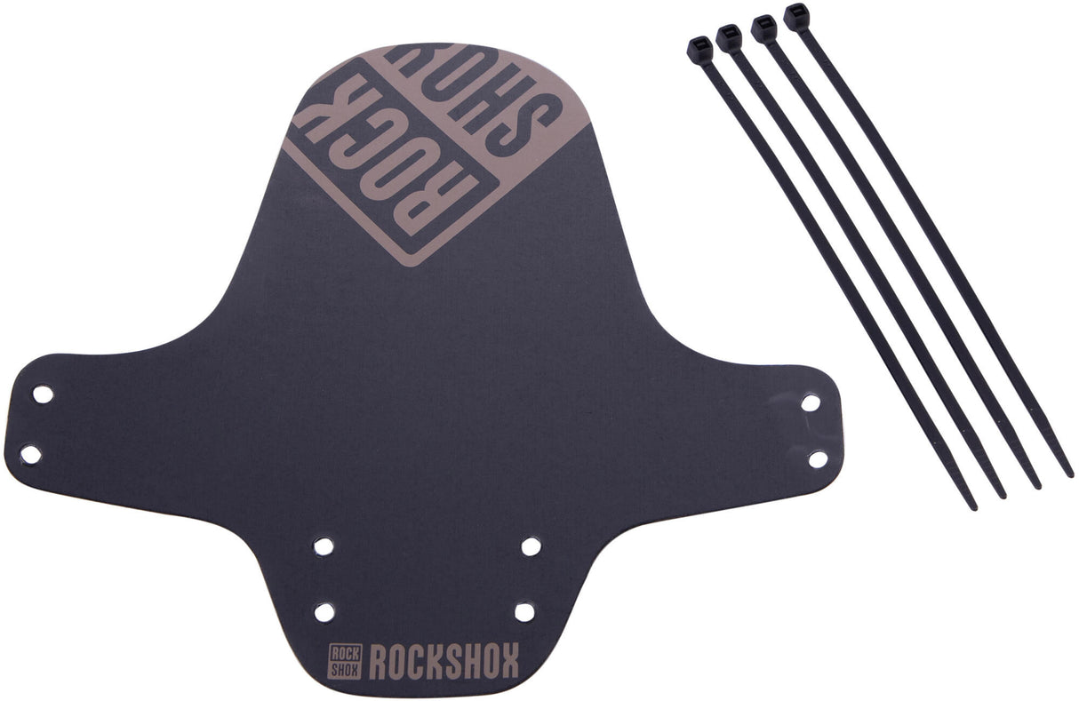 Rockshox mud flap, front wheel fender clip-on fender rs black tarn brown