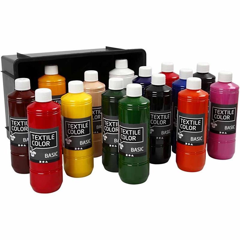 Creativ company textile color, various colors, 15x500 ml 1 box