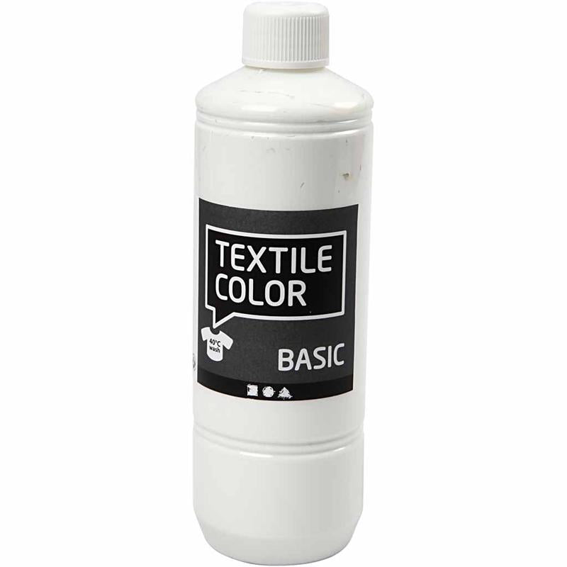 Textilfärg - vit, 500 ml