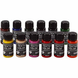 Creativ Company Textile Color Semi-Covering Textile Paint, 12x50ml