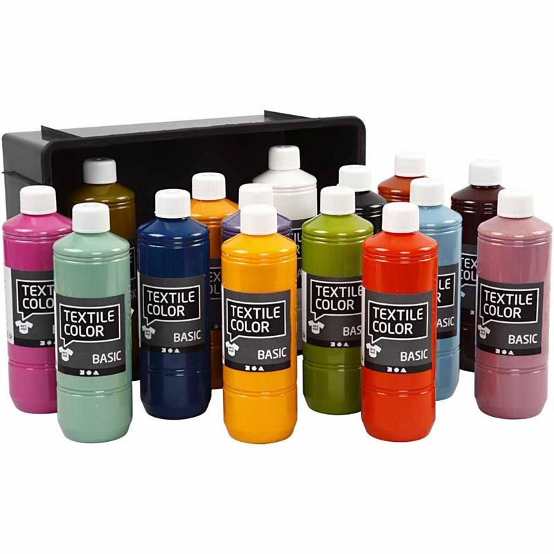 Creativ Company Textile Color Semi-Covering Textile Paint, 15x500ml
