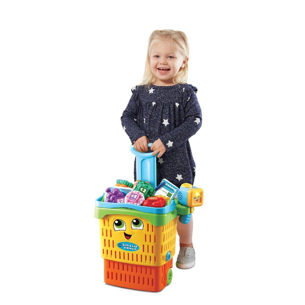 Vtech Shopping Basket Scan Leather 19 x 32 x 29 cm Yellow 13-piece