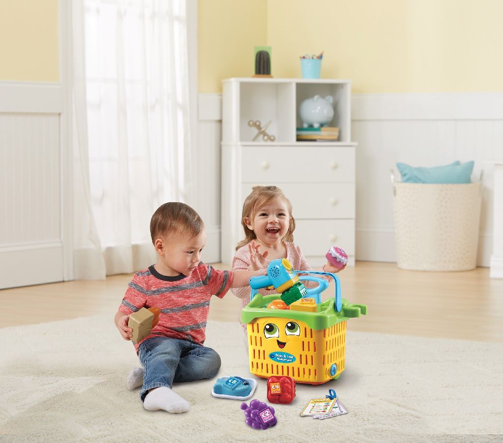 Vtech Shopping Basket Scan Leather 19 x 32 x 29 cm Yellow 13-piece