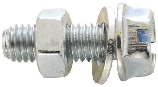 Fix-nipple hexagon screw with washer hex washer head screw 15mm zinc