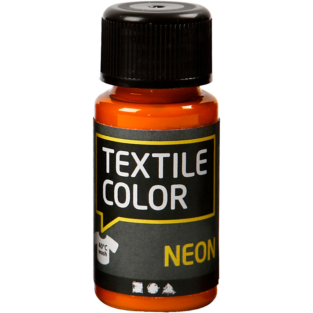 Creative Company Textile Colow Covering Textile Paint - Neon Oranje, 50ml