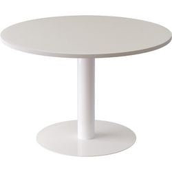 Round table paperflow easyoffice melamine, steel white