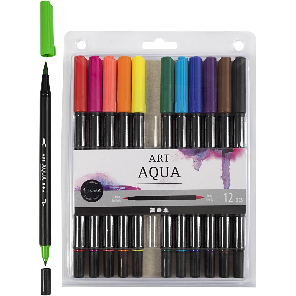 Couleurs standard du marqueur aquarelle, 12e.
