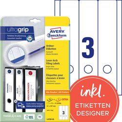 Avery binder labels ultra L4759-25 white 75 pcs matte