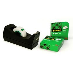 Scotch tape dispenser c38 + Magic tape 19mmx33m 3 rolls