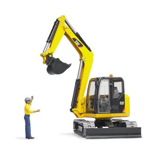 Bruder Cat Mini excavator with worker