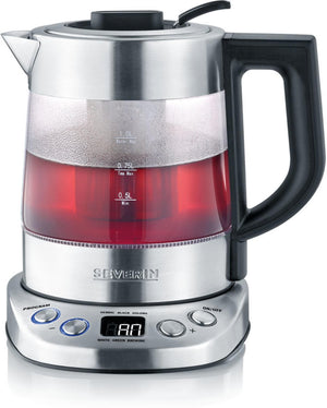 Severin kedel glas rustfrit stål 1l 2200w
