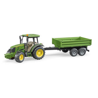 Bruder Traktor John Deere 5115m mit Trailer