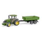 Bruder Traktor John Deere 5115m mit Trailer