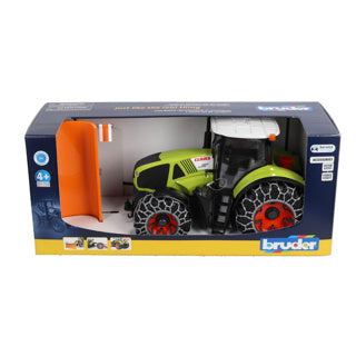 Bruder Tractor Claas Axion 950 with snow chains and team magazine