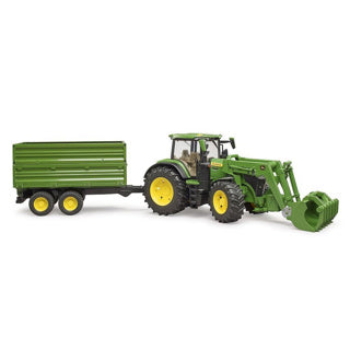 Bruder John Deere 7R 350 med frontlaster og transportaanha