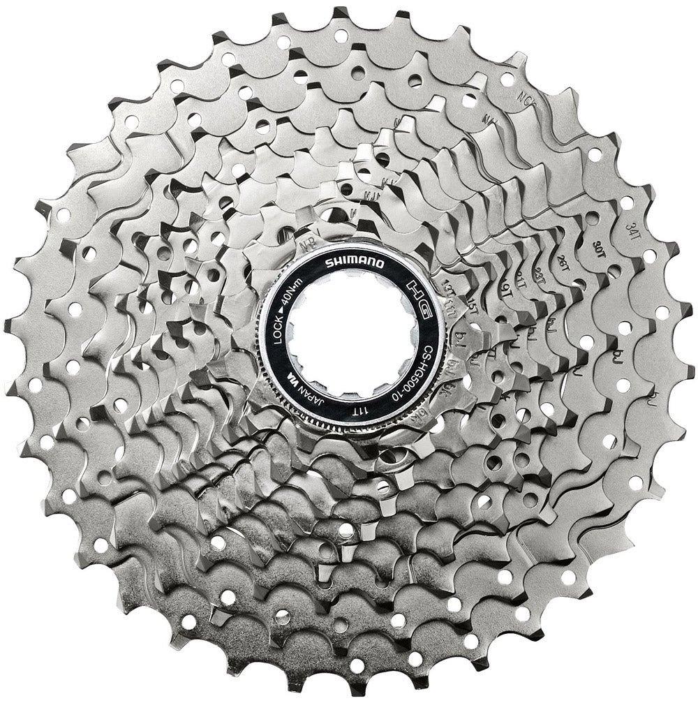 Shimano Cassette 10 Speed CS-HG500 12-28T-Silver (Workplace packaging)