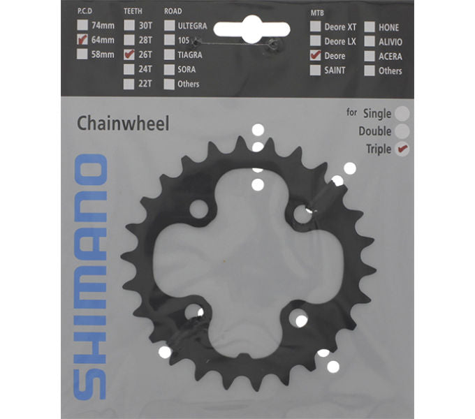 Shimano Chainring Deore 10V 26T Y1LD26000 M610 black