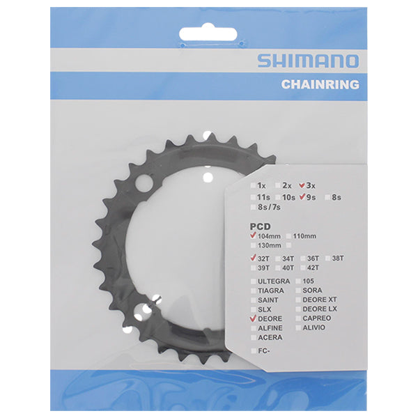 Shimano chainring Deore 9V 4-arm Y1LD98080 black 32T
