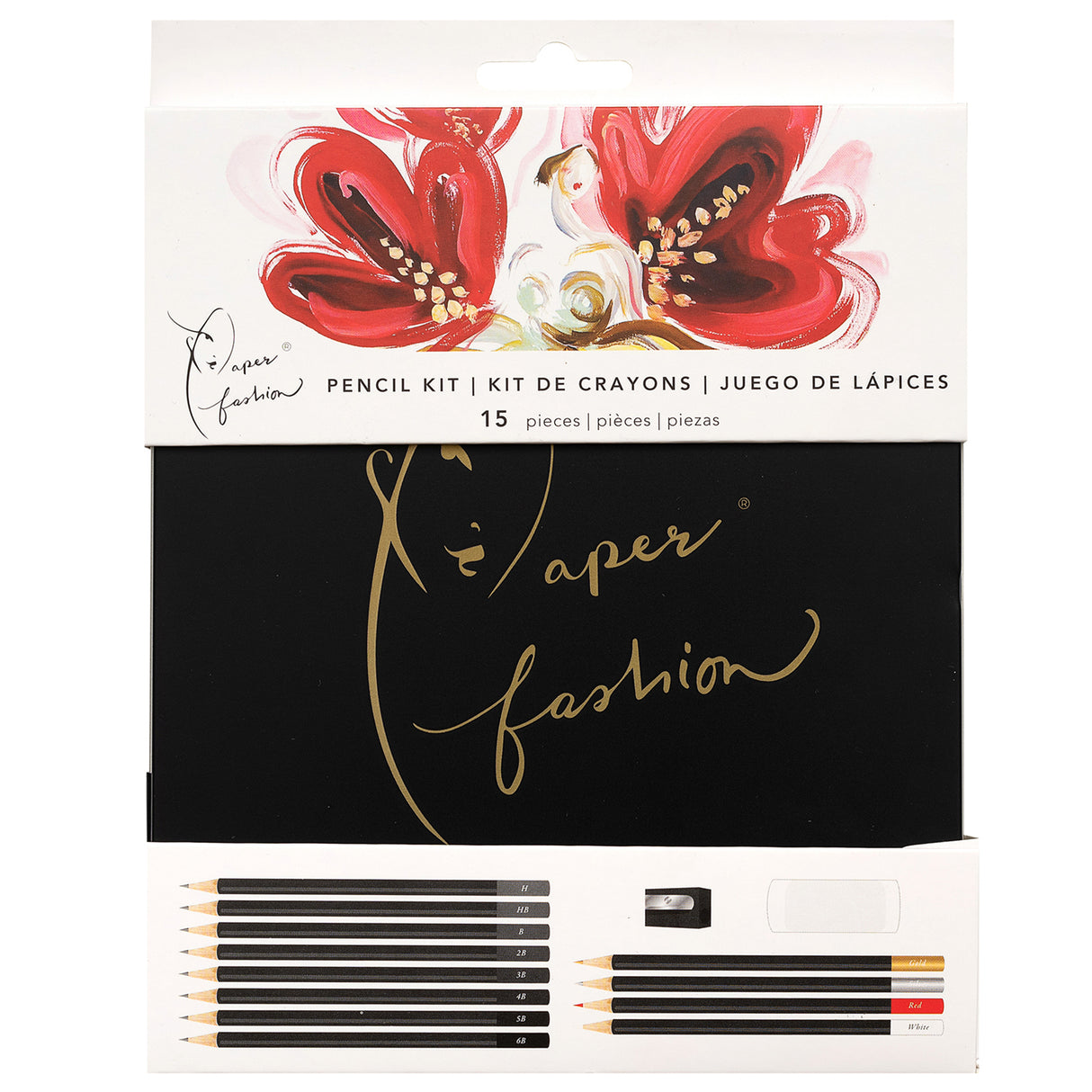 American crafts • paper fashion pencils kit 15pcs