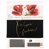 American crafts • paper fashion pencils kit 15pcs