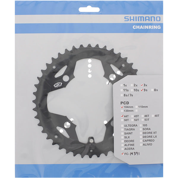 Tampo da corrente Shimano 44T ACERA FC-M391 M430 BLACK