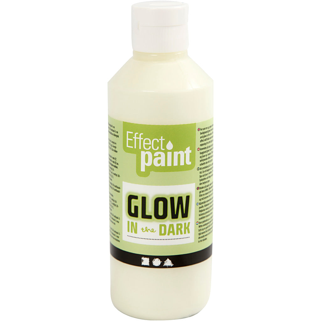 Creativ Company Glow a sötét festékben sárga zöld, 250 ml