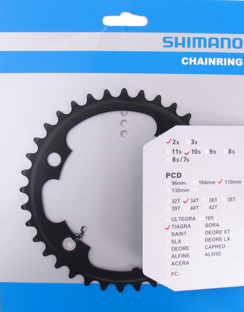 Shimano chainring Tiagra 10V 34T Y1RC34000 FC-4700