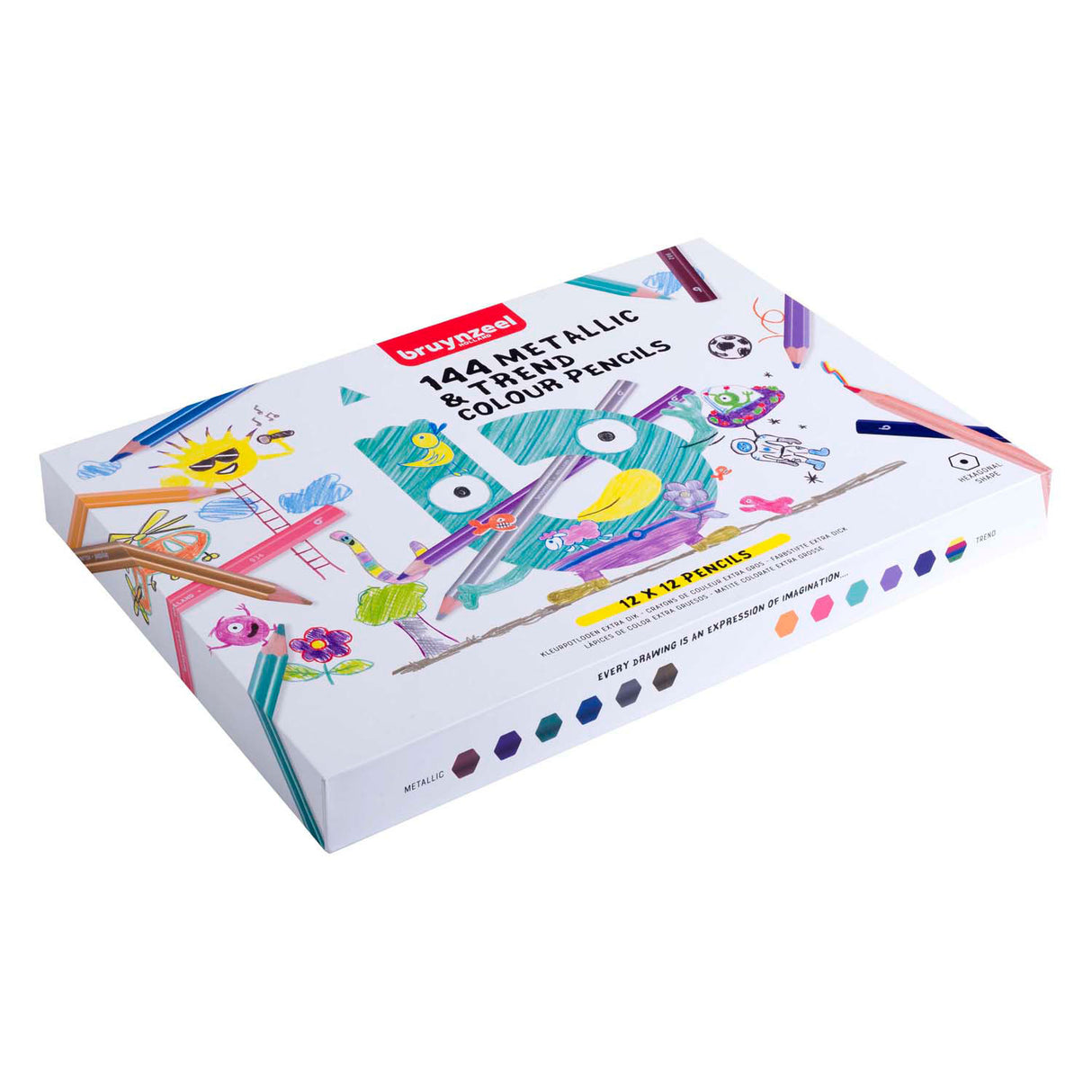 Bruynzeel Mega Colored Pencil set kovové barvy trendu