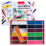 Bruynzeel Triple colored pencil set, 12x12 colors