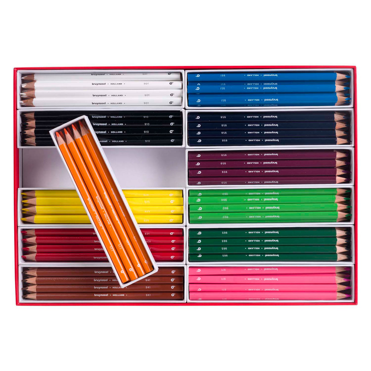 Bruynzeel Triple colored pencil set, 12x12 colors