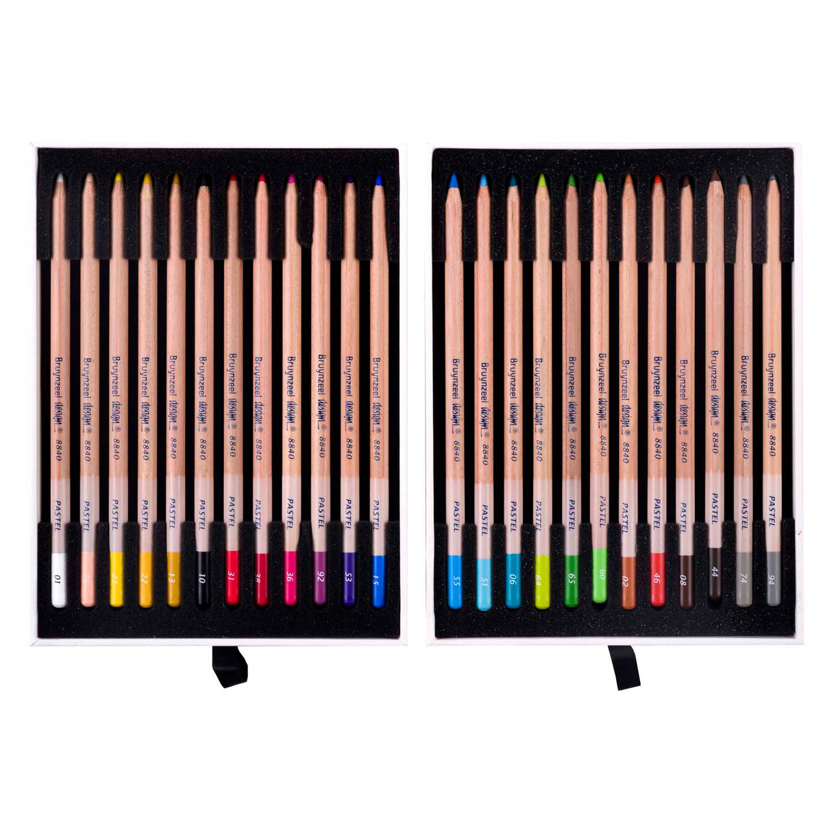 Bruynzeel Design Pastel pencil box, 24 colors