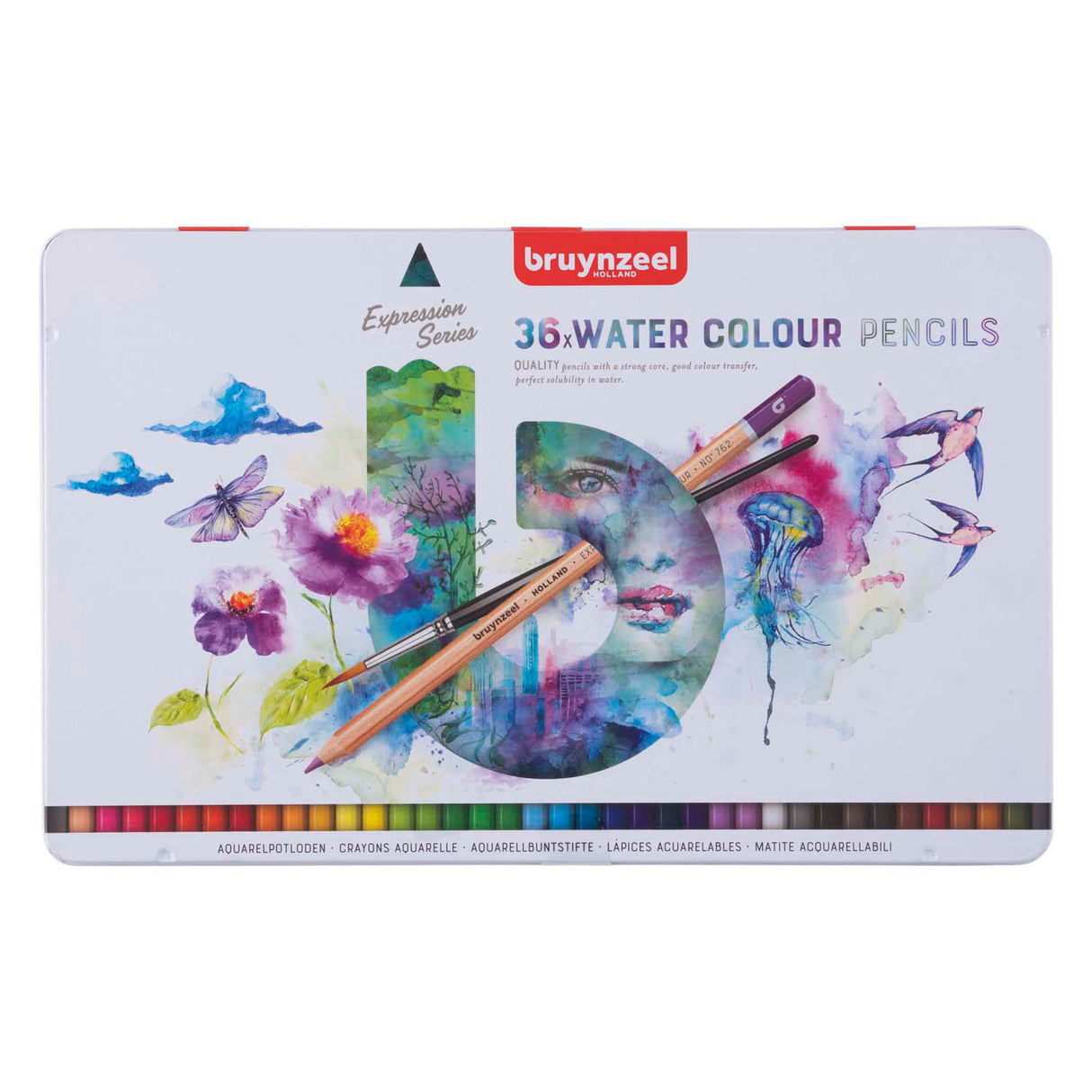 Bruynzeel expression watercolor pencils tin 36