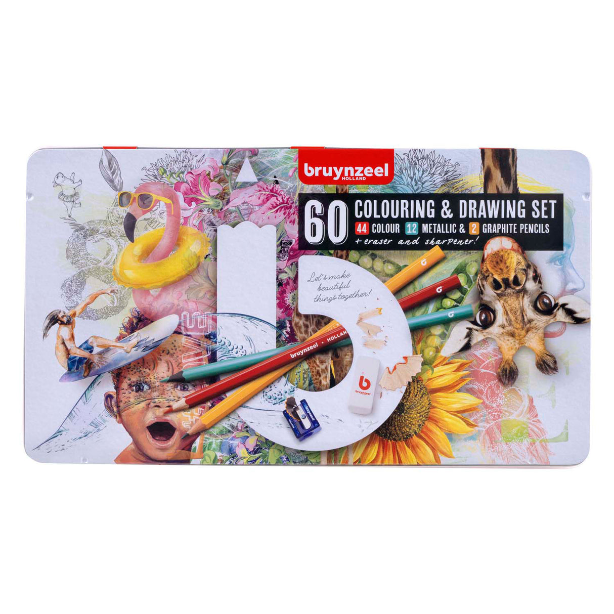 Bruynzeel Drawing and Color Set Creative Artists Blik 60st