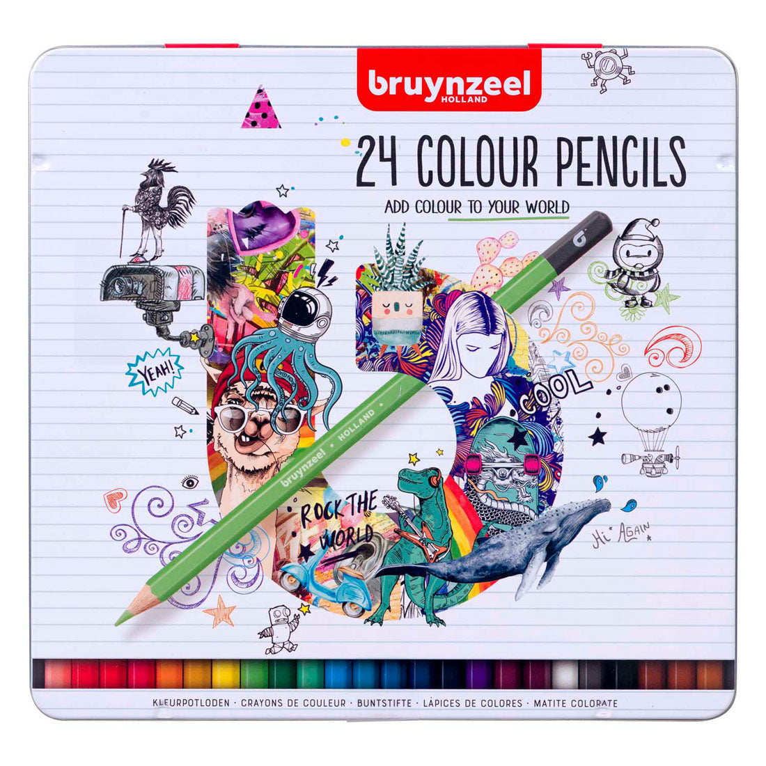 Bruynzeel Colored Pencils Can, 24 Colors