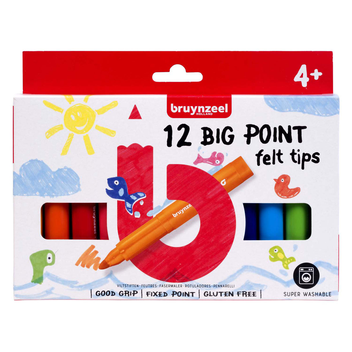 Bruynzeel Big Point fühlte -Tip Stifte 12 Teile