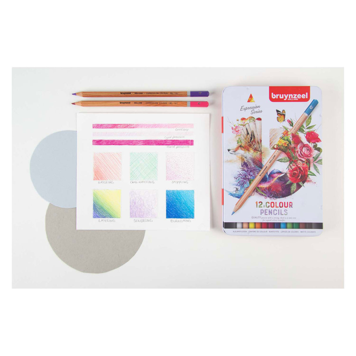 Crayons de couleur Bruynzeel 12pcs expression