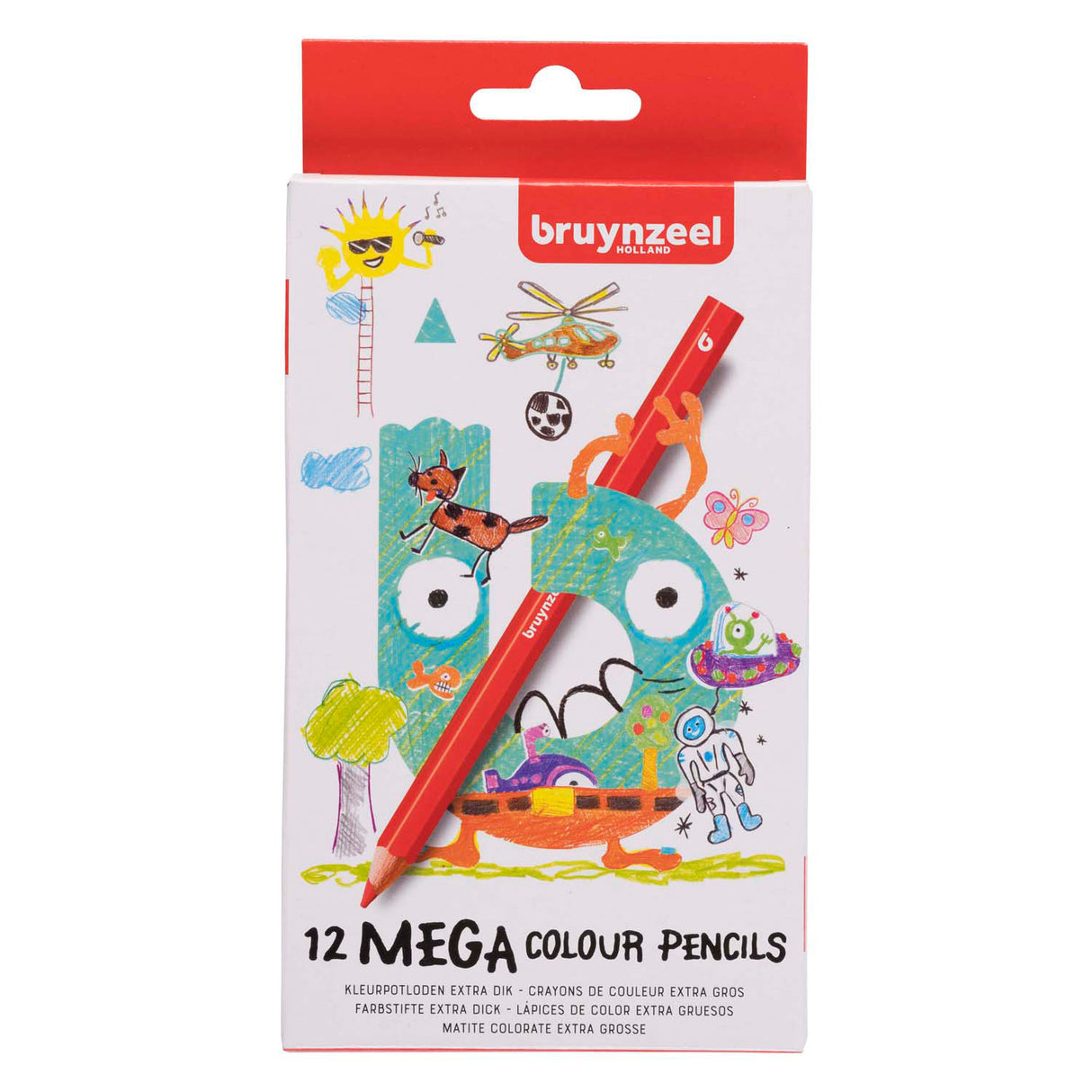 Bruynzeel Mega -fargede blyanter sett 12